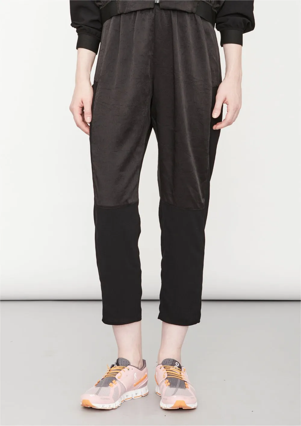 PANTS LOOSE ELASTIC - BLACK shiny by BERENIK
