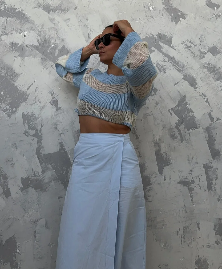 Periwinkle Overlap Pants